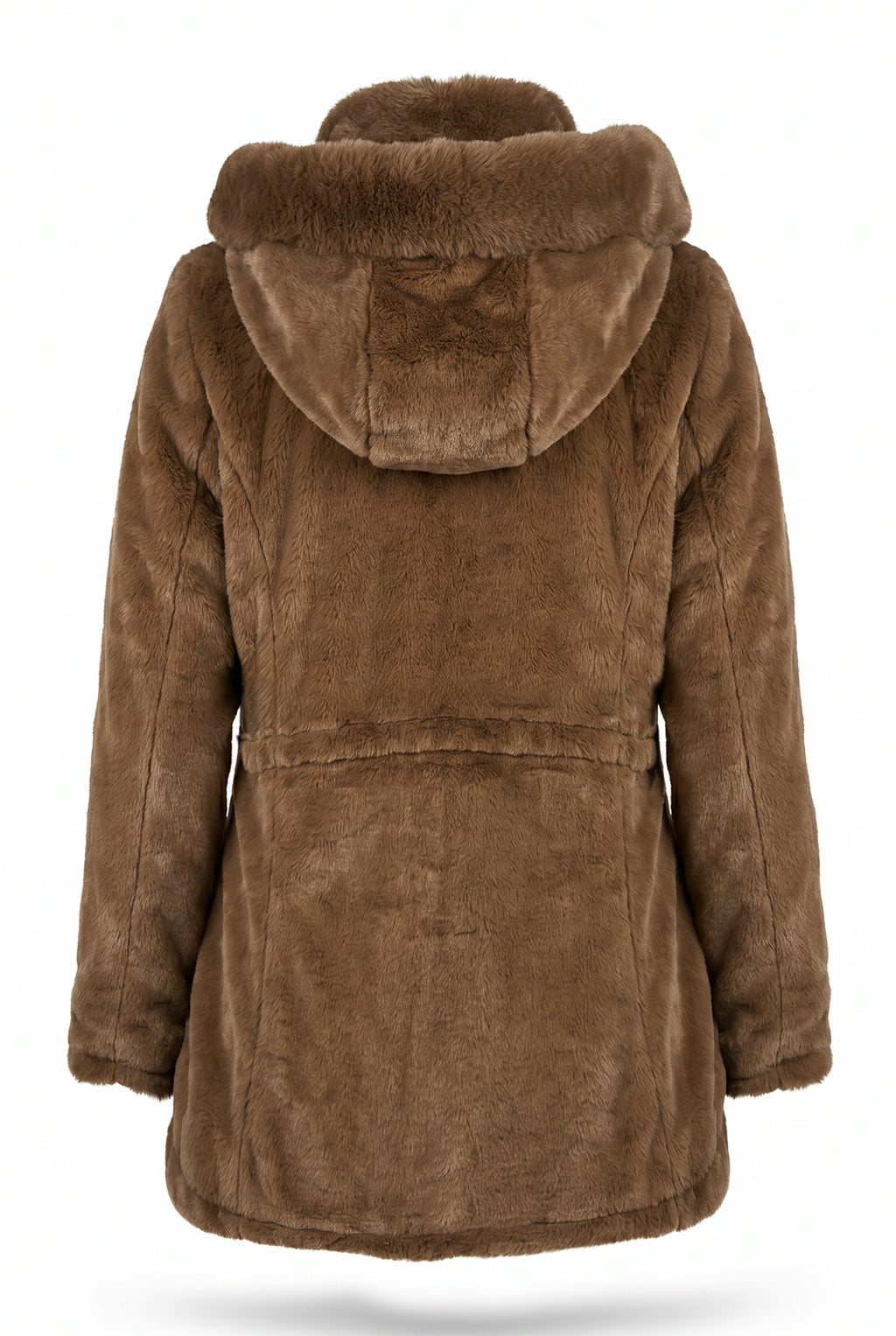 Parka feminina resinada dupla face com pelo 61469