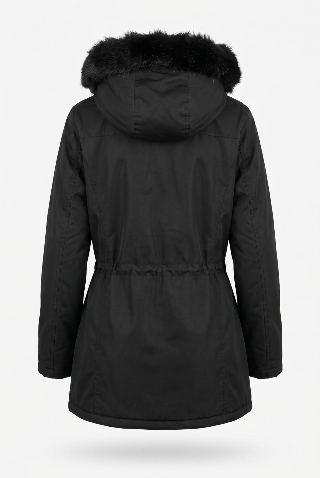 Parka feminina resinada dupla face com pelo 61469