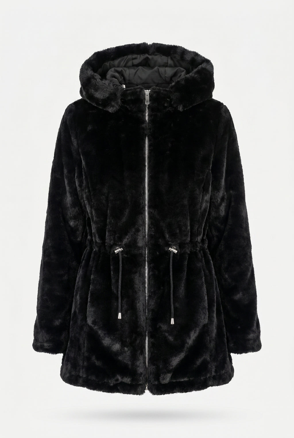 Parka feminina resinada dupla face com pelo 61469
