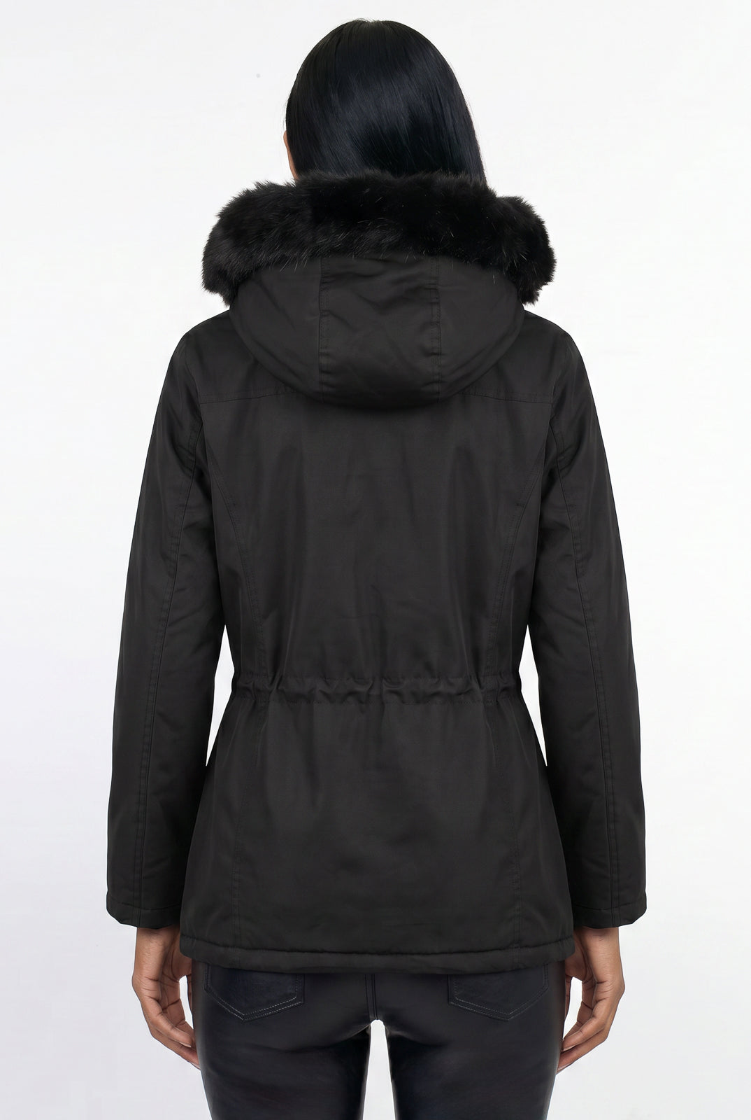 Parka feminina resinada dupla face com pelo 61469 – Enluaze