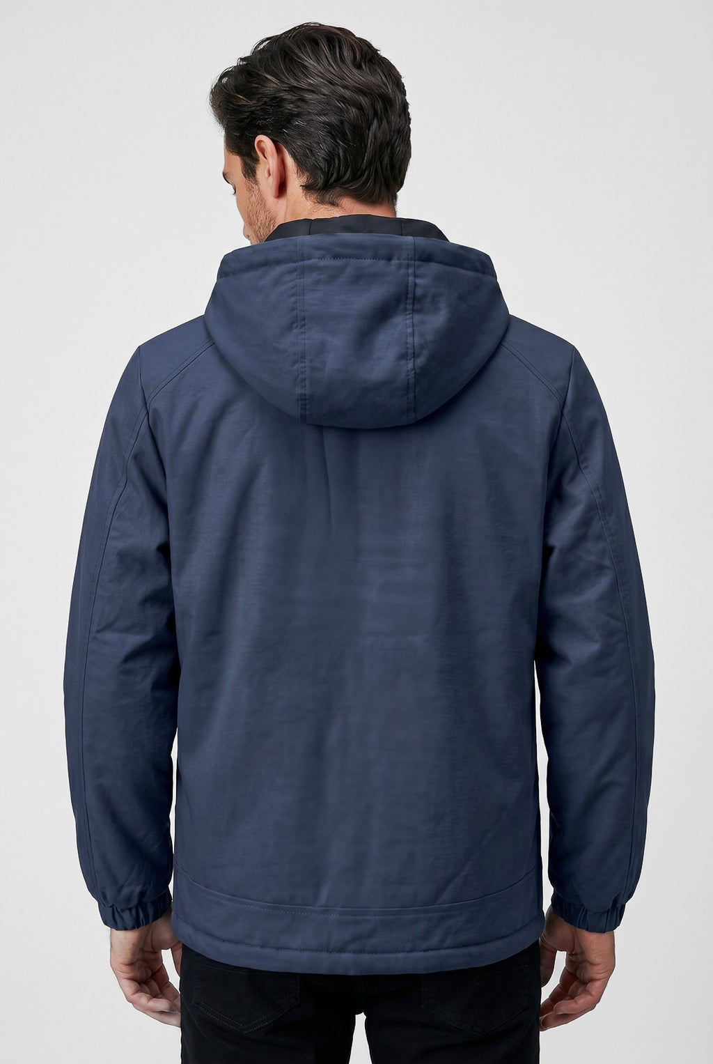 Jaqueta masculina nylon com capuz removível 69414