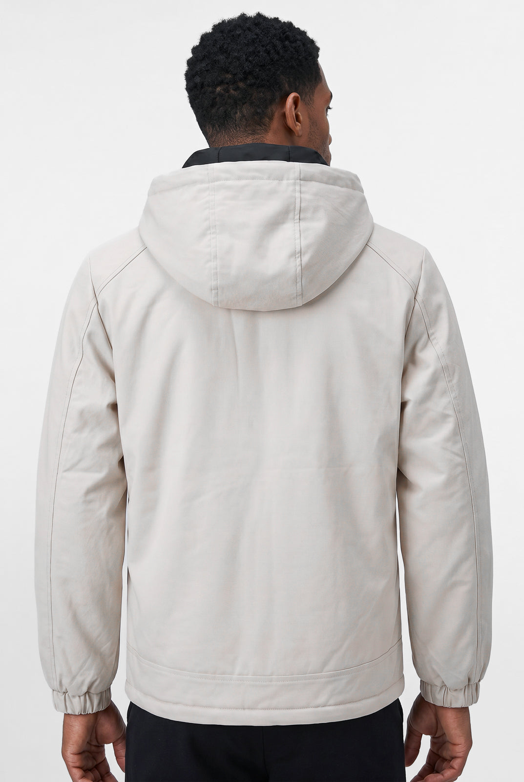 Jaqueta masculina nylon com capuz removível 69414