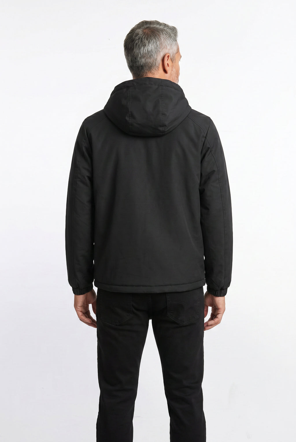 Jaqueta masculina nylon com capuz removível 69414
