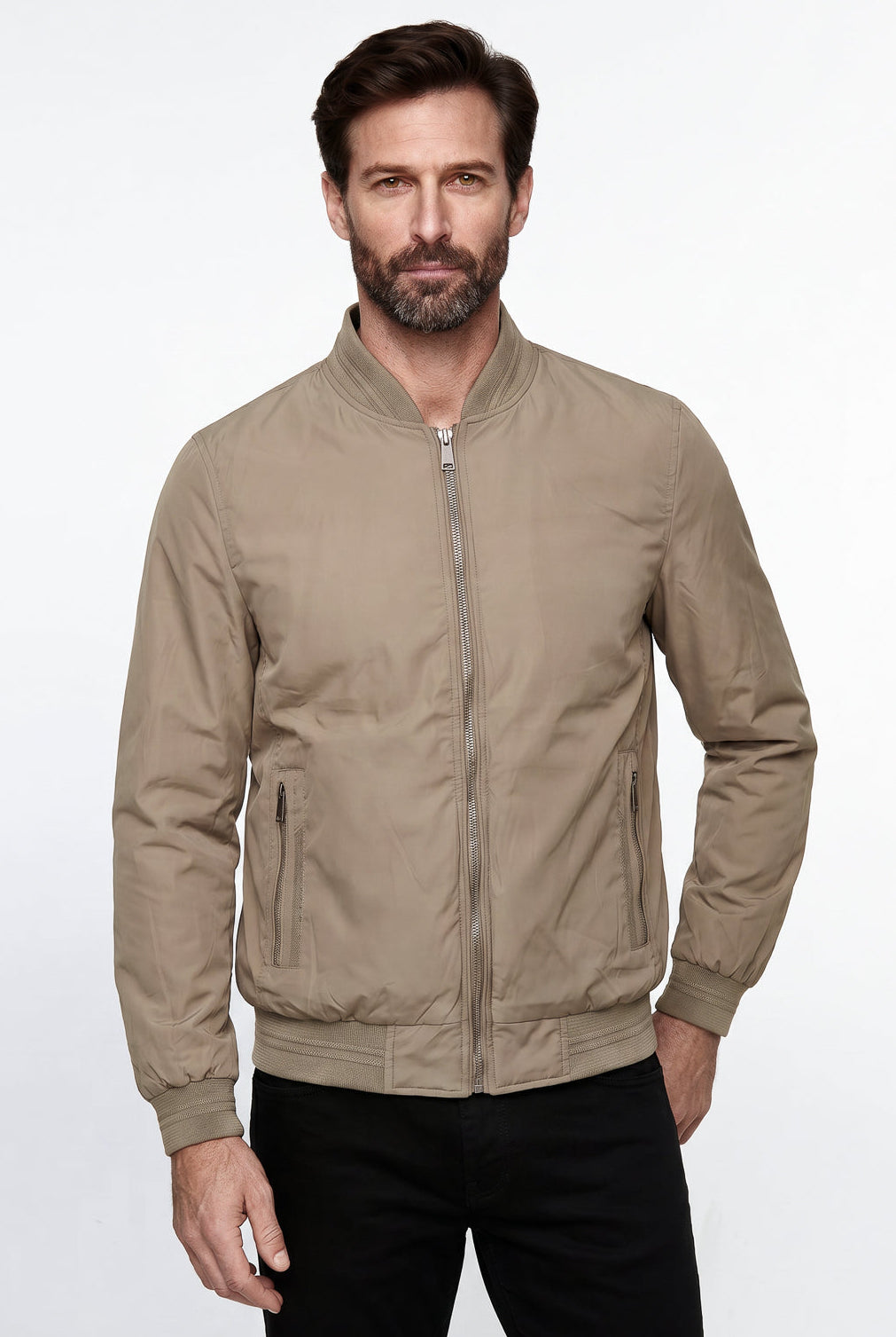 Jaqueta masculina nylon resinada dupla face 69415