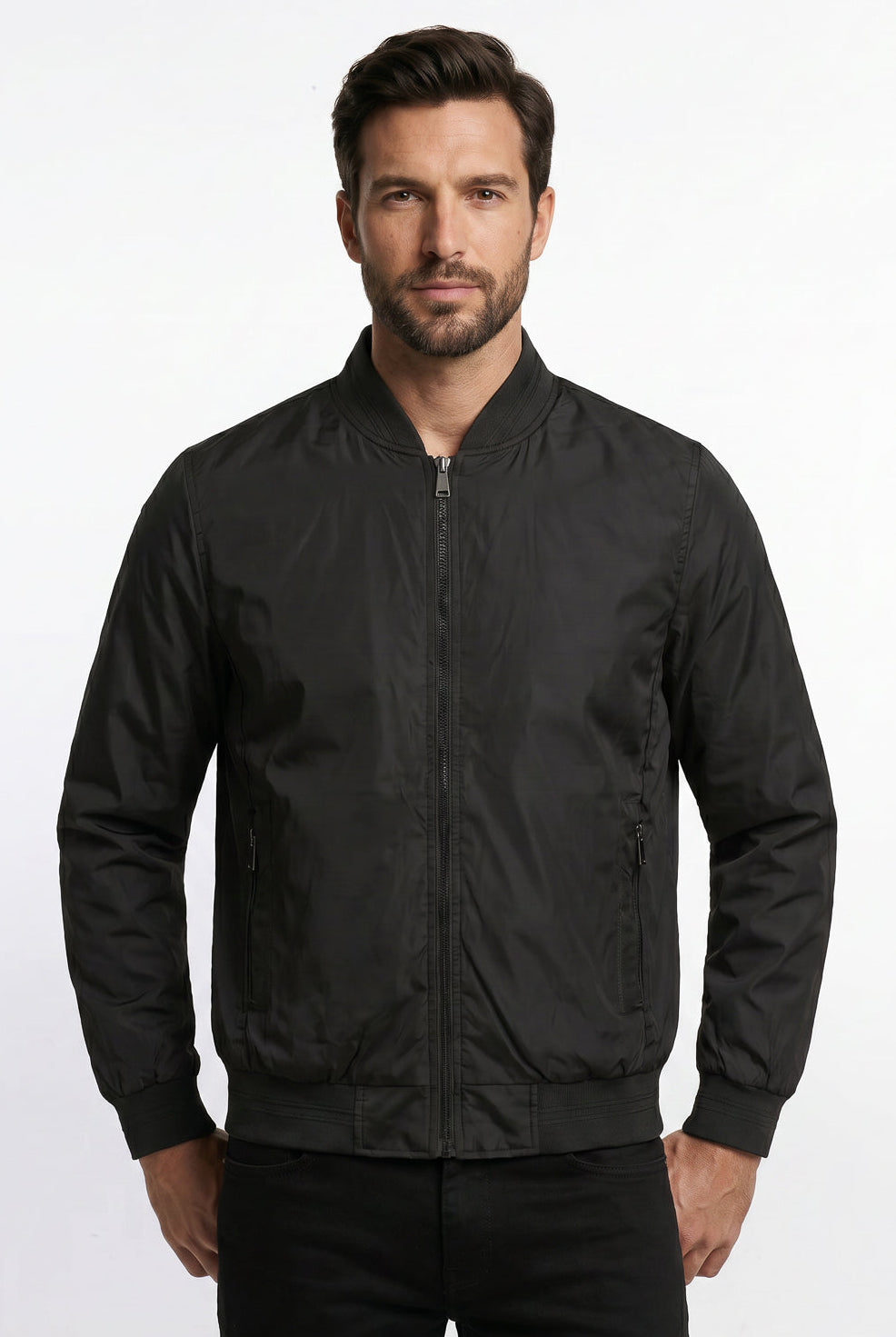 Jaqueta masculina nylon resinada dupla face 69415