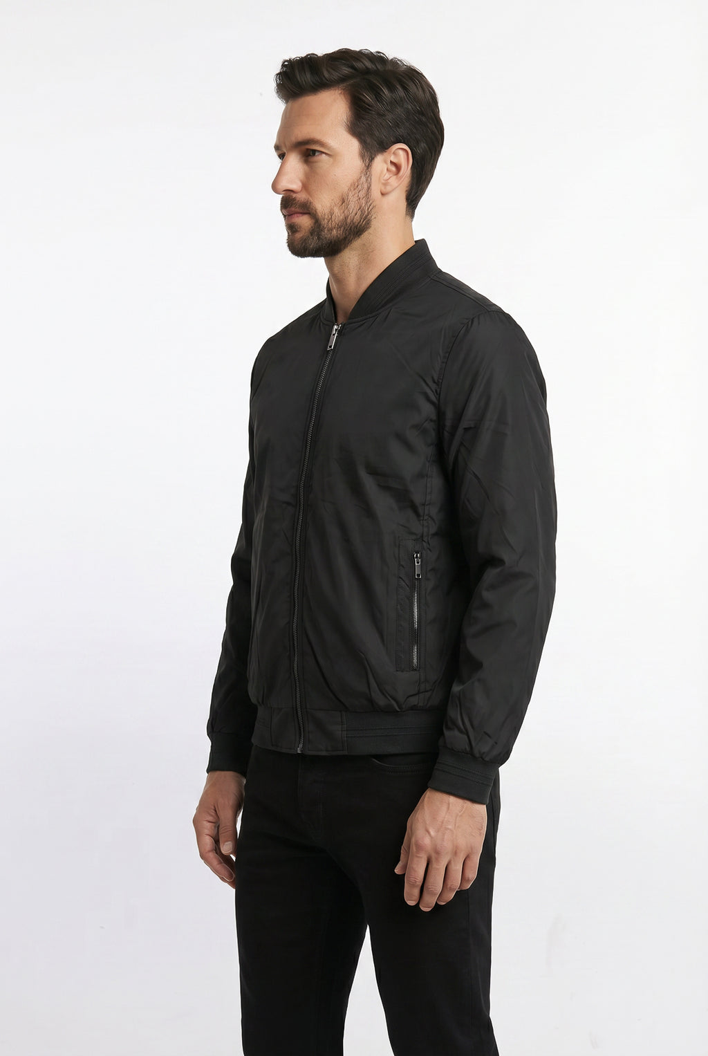 Jaqueta masculina nylon resinada dupla face 69415