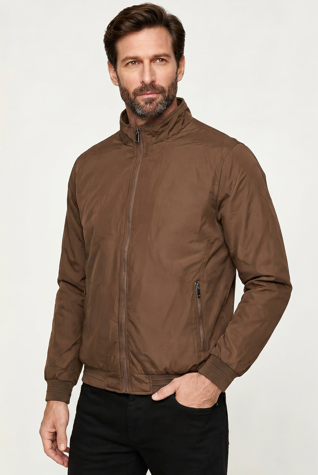 Jaqueta masculina nylon resinada 69485