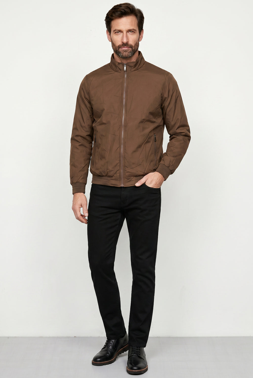 Jaqueta masculina nylon resinada 69485