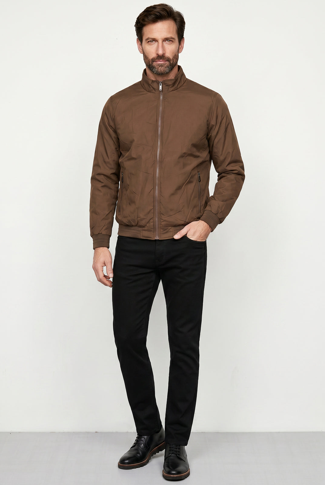 Jaqueta masculina nylon resinada 69485