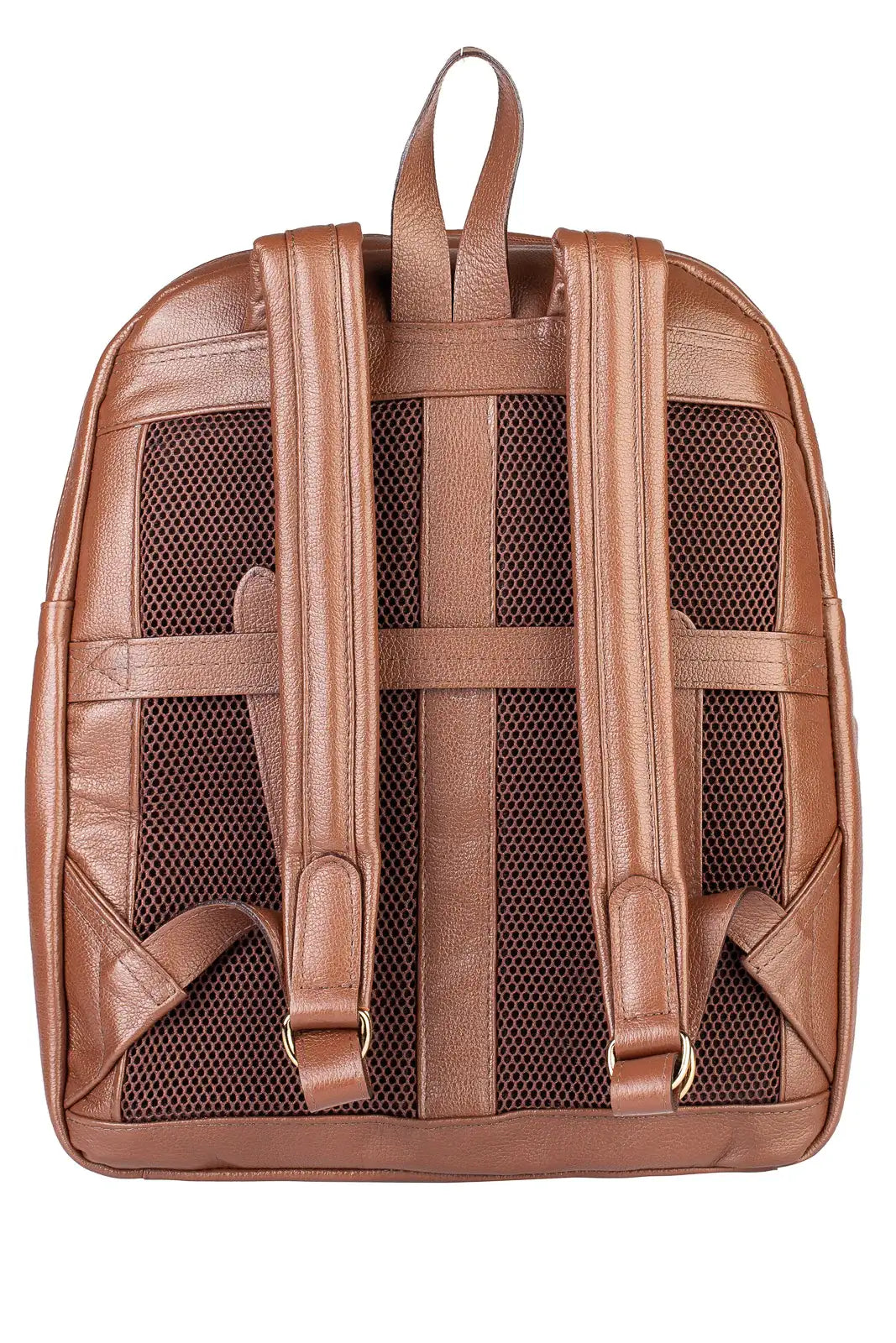 Mochila grande de couro liso Marcela - Enluaze