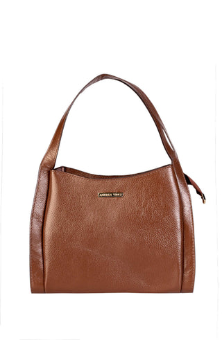 Bolsa de mão em couro liso Helena - Enluaze - Bolsas de Couro e Acessórios