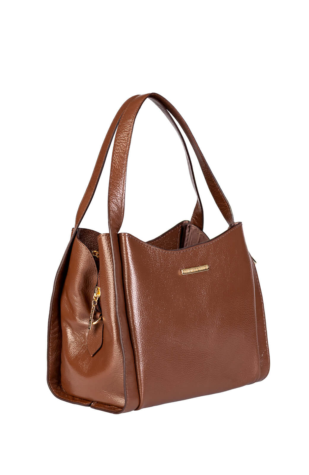 Bolsa de mão em couro liso Helena - Enluaze