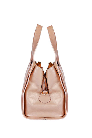 Bolsa de mão em couro liso Helena - Enluaze - Bolsas de Couro e Acessórios