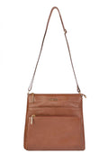 Bolsa transversal de couro liso Giselle - Enluaze