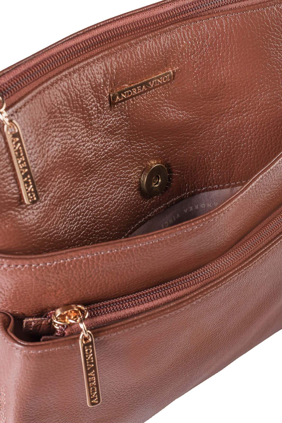 Bolsa transversal de couro liso Giselle - Enluaze