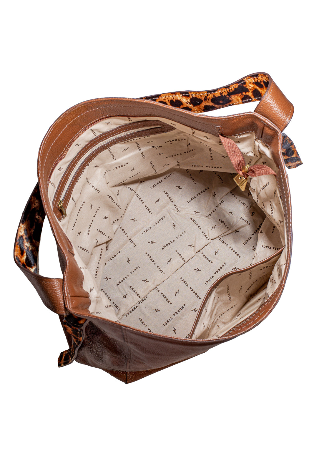 Bolsa sacola de ombro em couro estampado Mara