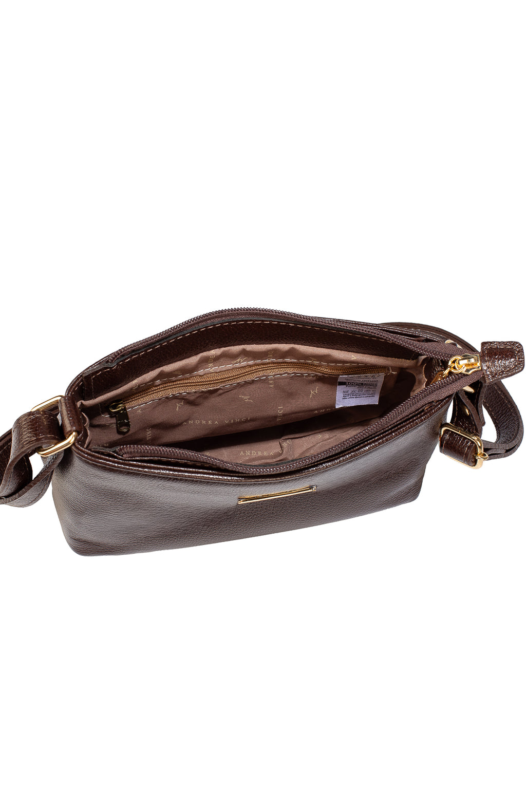 Bolsa pequena transversal de couro liso Iris