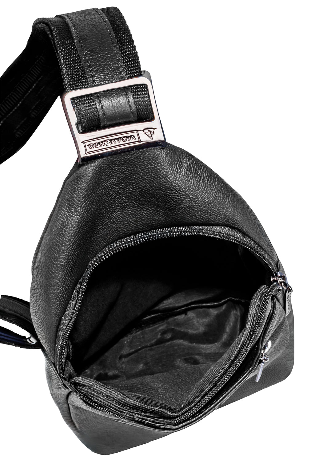 Mini mochila transversal de couro Jeff — Enluaze, foto 10