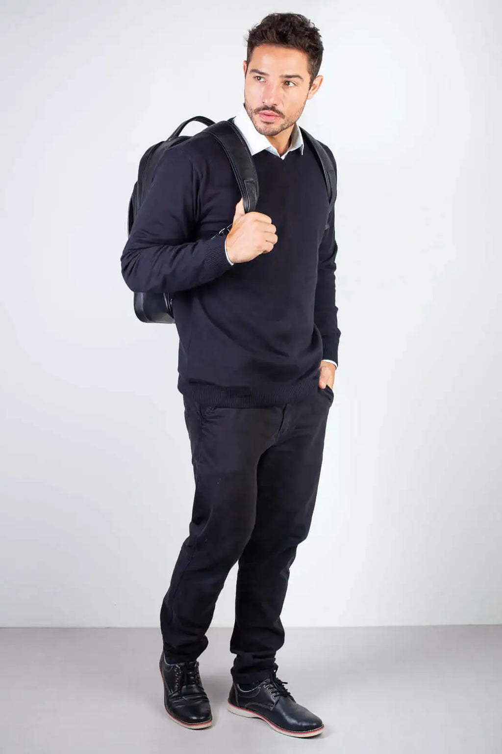 Mochila masculina de couro italiano para notebook 17" Arthur - Enluaze