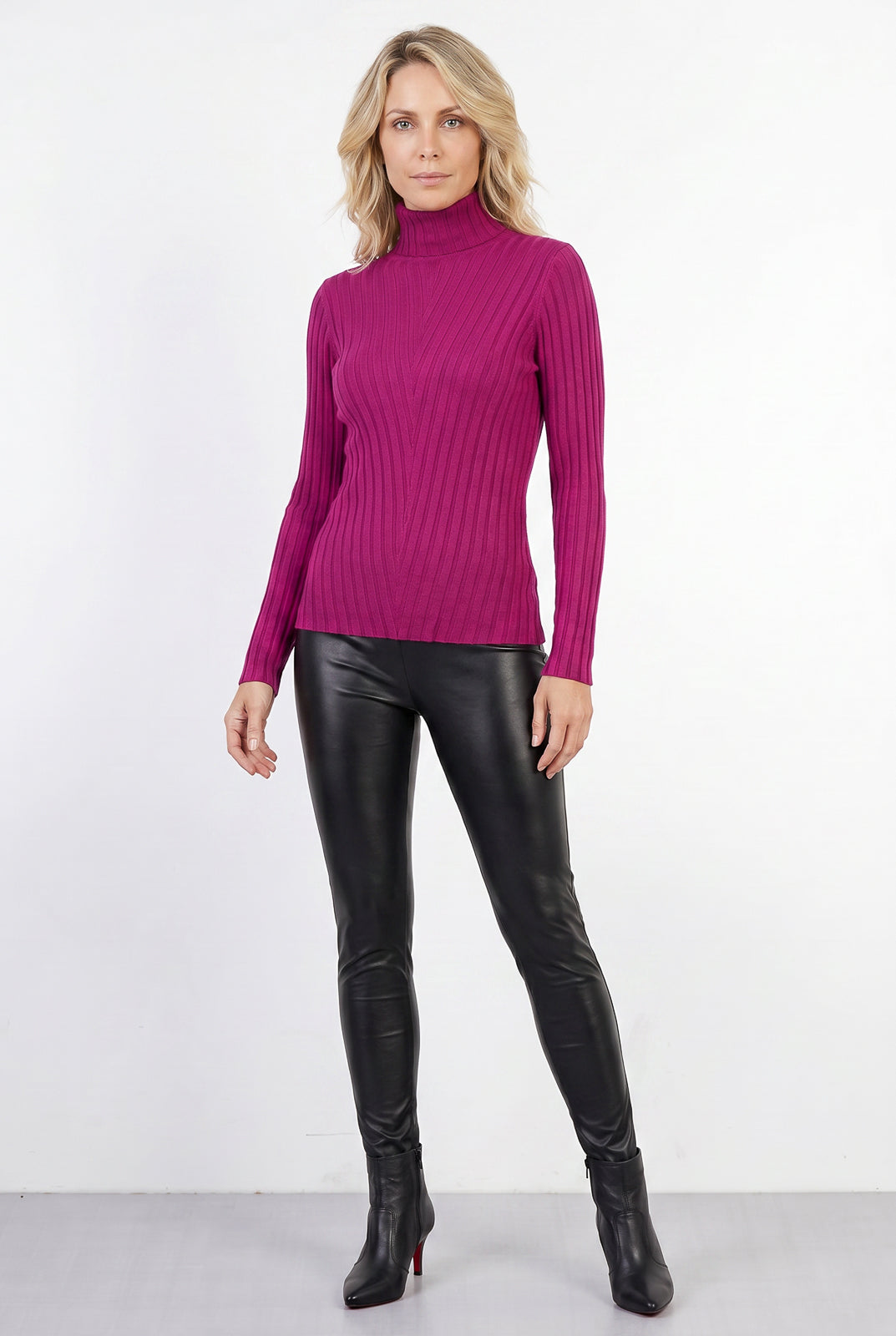 Blusa feminina de malha gola alta 61143
