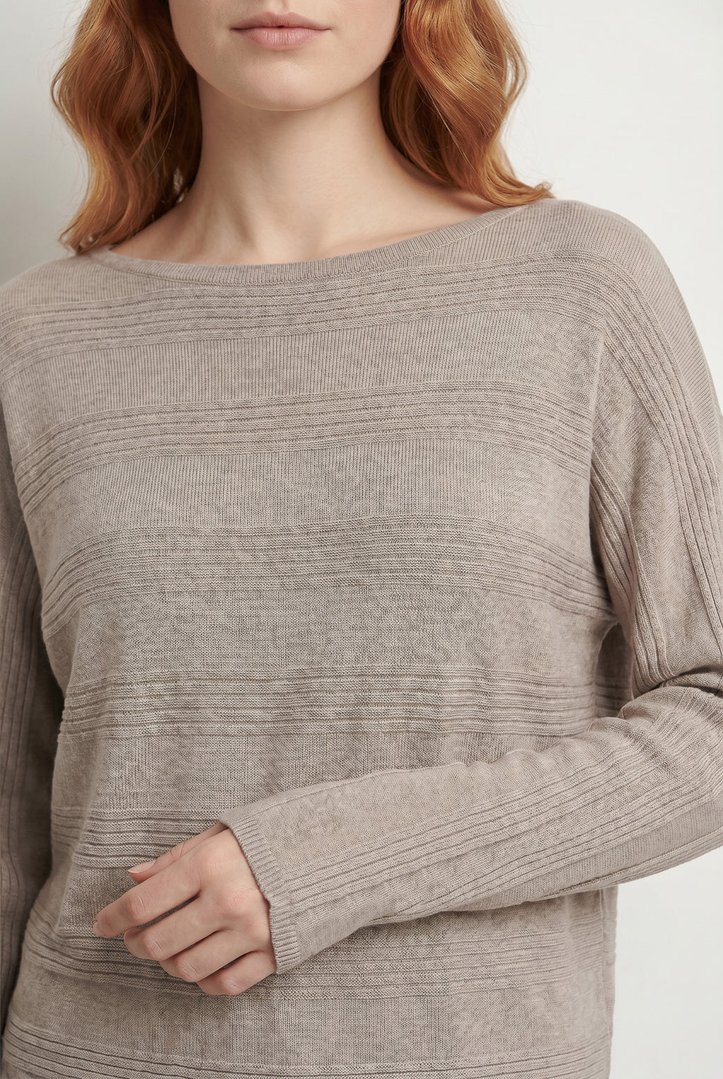 Blusa de malha feminina manga morcego com dedinho 61195