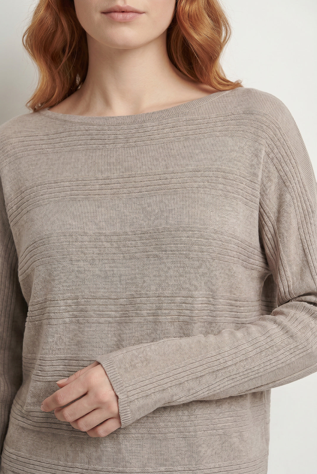Blusa de malha feminina manga morcego com dedinho 61195