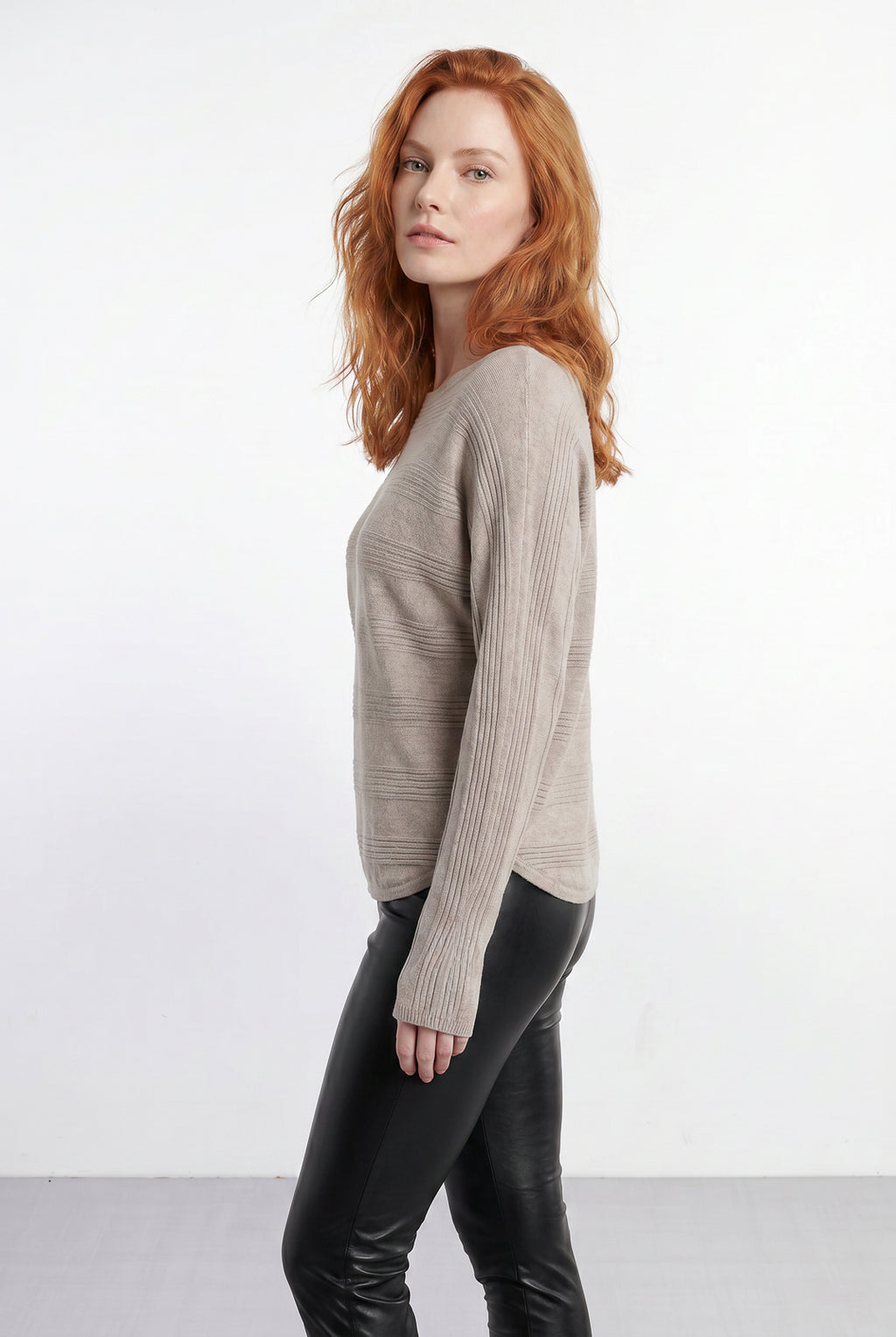 Blusa de malha feminina manga morcego com dedinho 61195