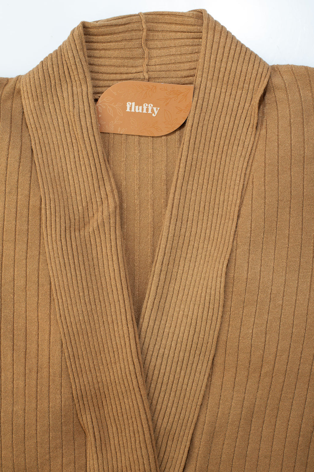 Cardigan  feminino longo de malha com bolsos 61283