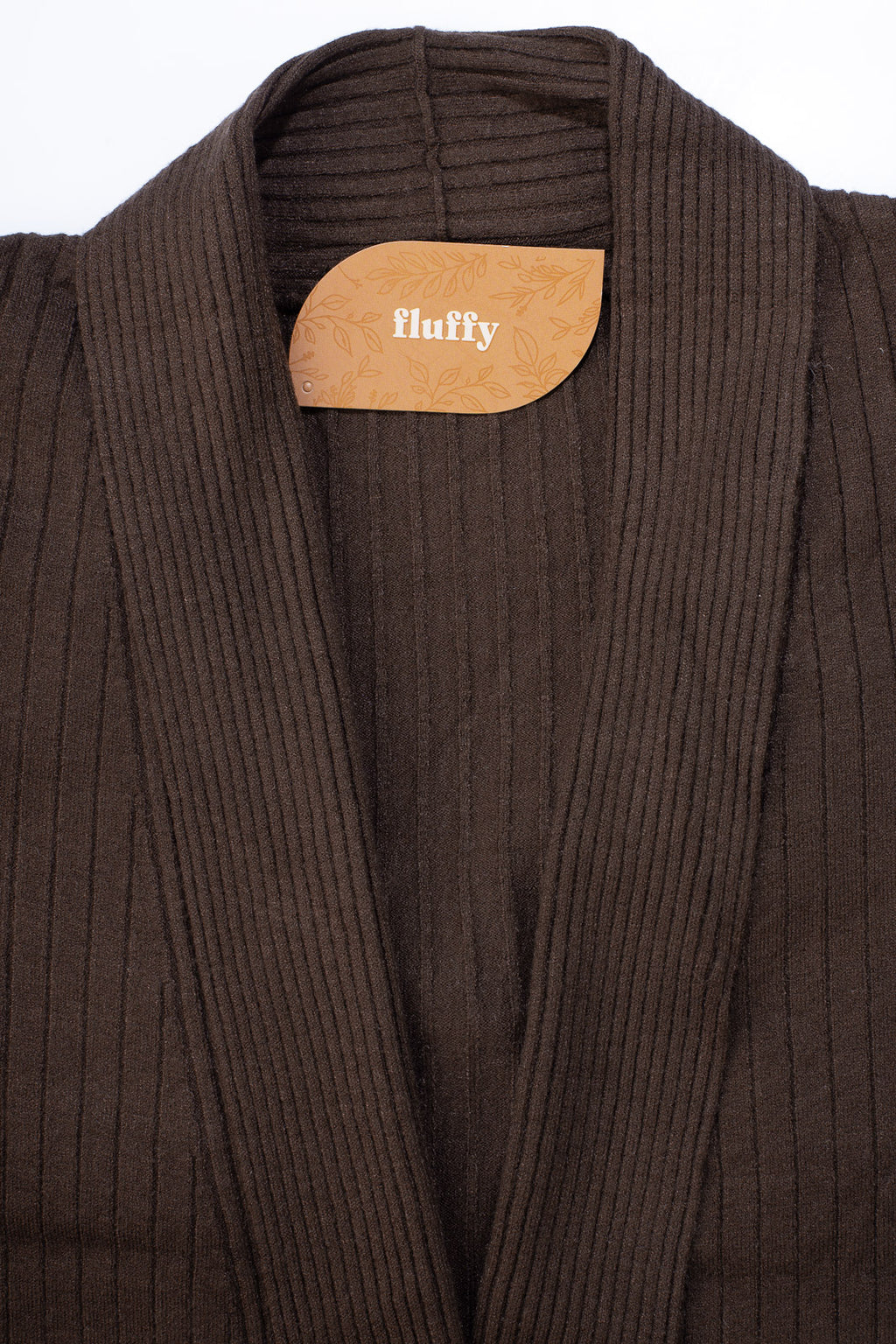 Cardigan  feminino longo de malha com bolsos 61283