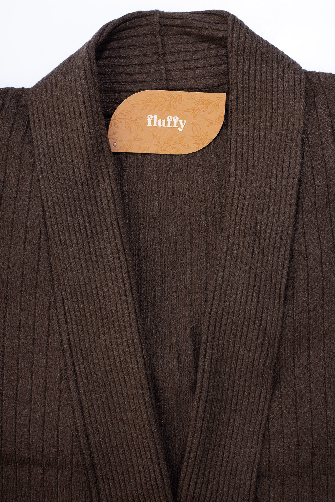 Cardigan  feminino longo de malha com bolsos 61283