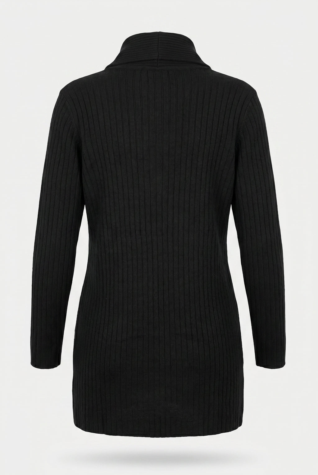 Cardigan  feminino longo de malha com bolsos 61283