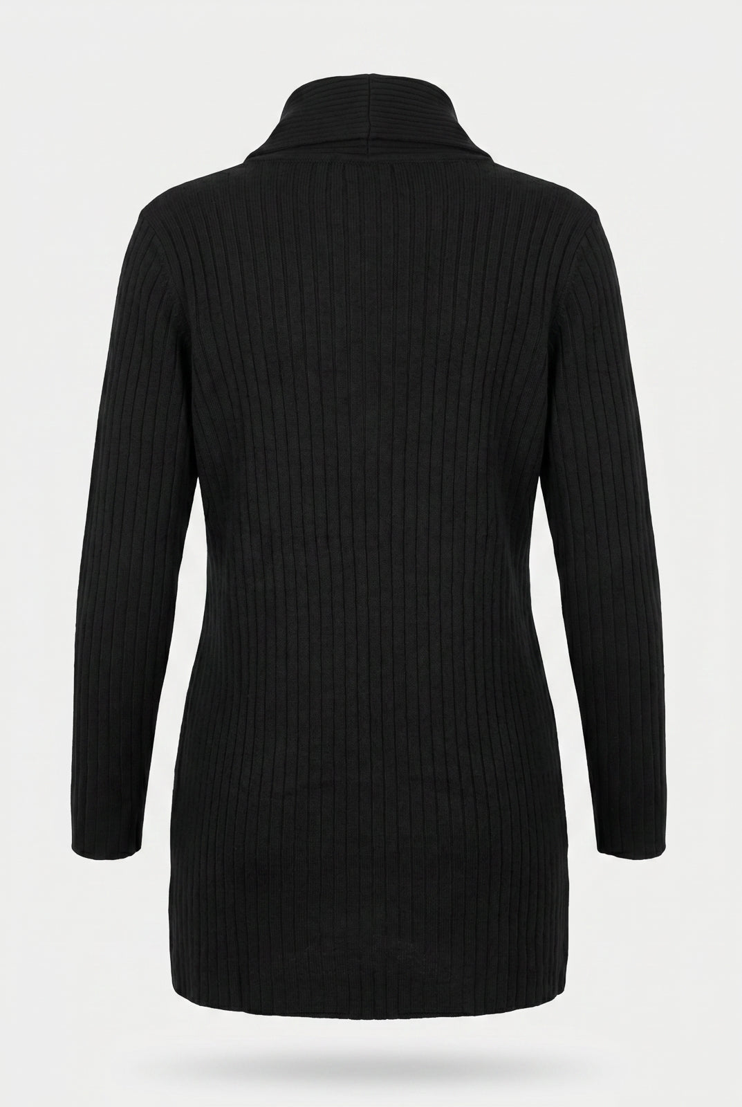 Cardigan  feminino longo de malha com bolsos 61283
