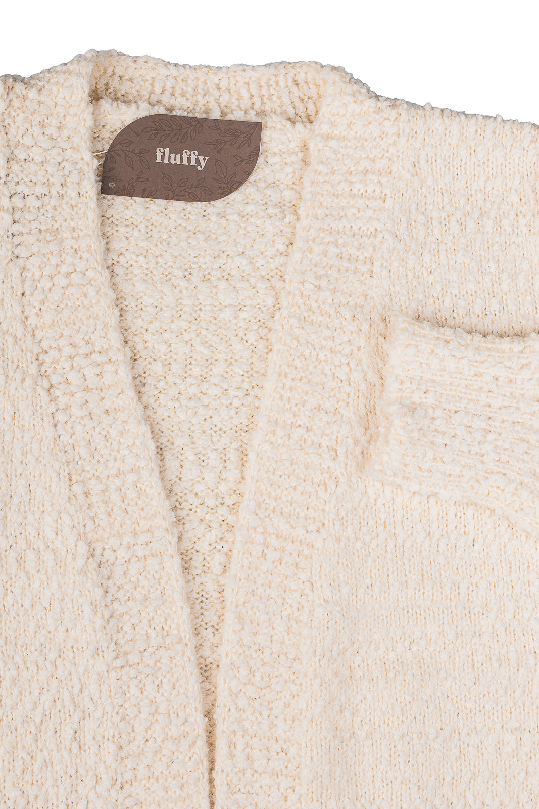 Cardigan longo feminino tricot com bolso 61290