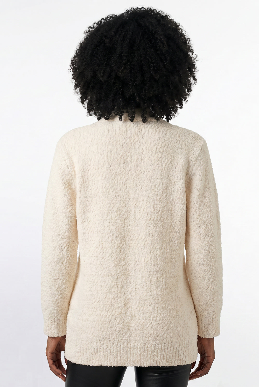 Cardigan longo feminino tricot com bolso 61290