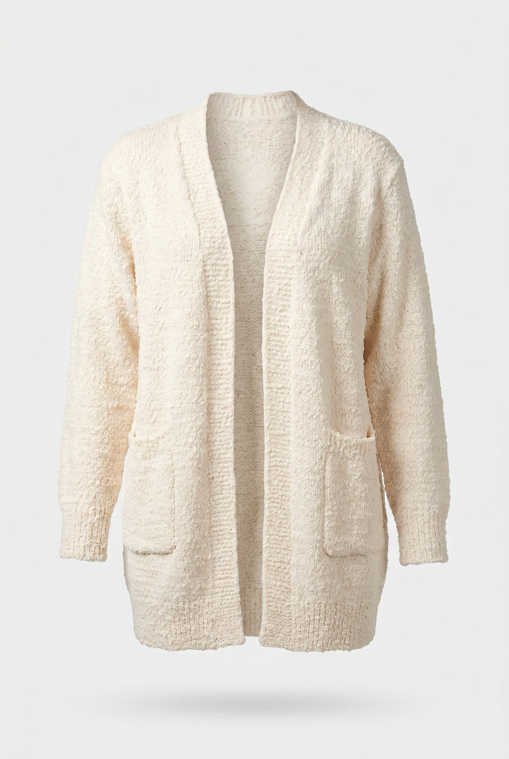 Cardigan longo feminino tricot com bolso 61290