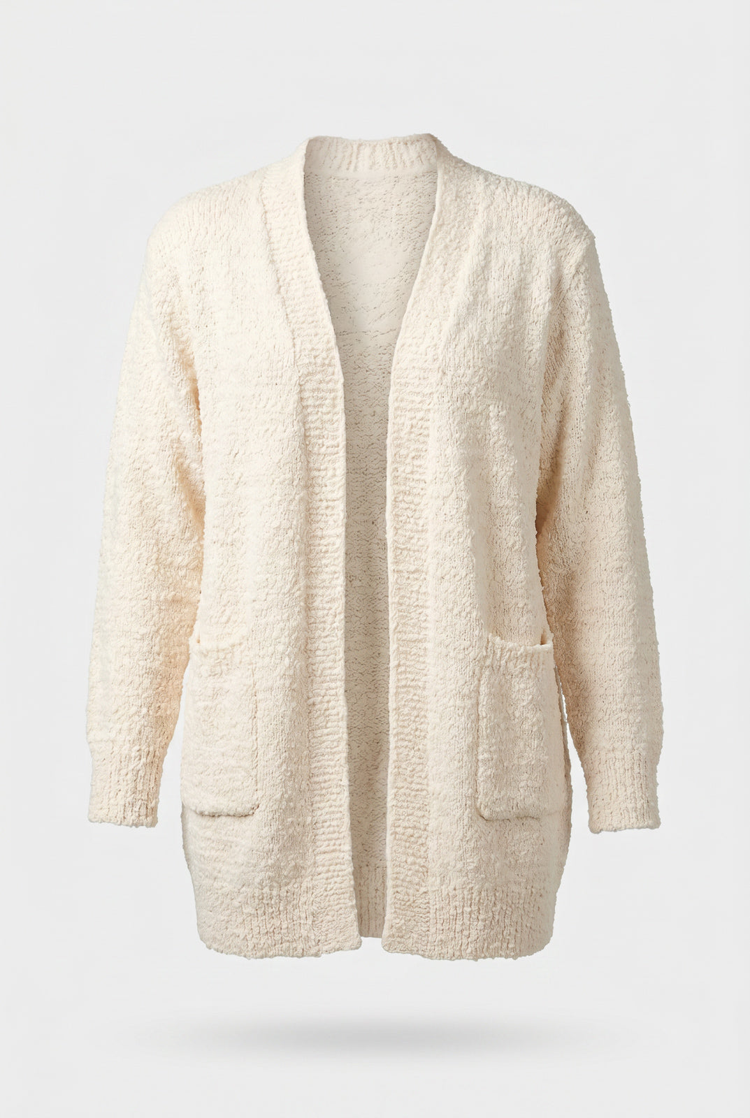 Cardigan longo feminino tricot com bolso 61290