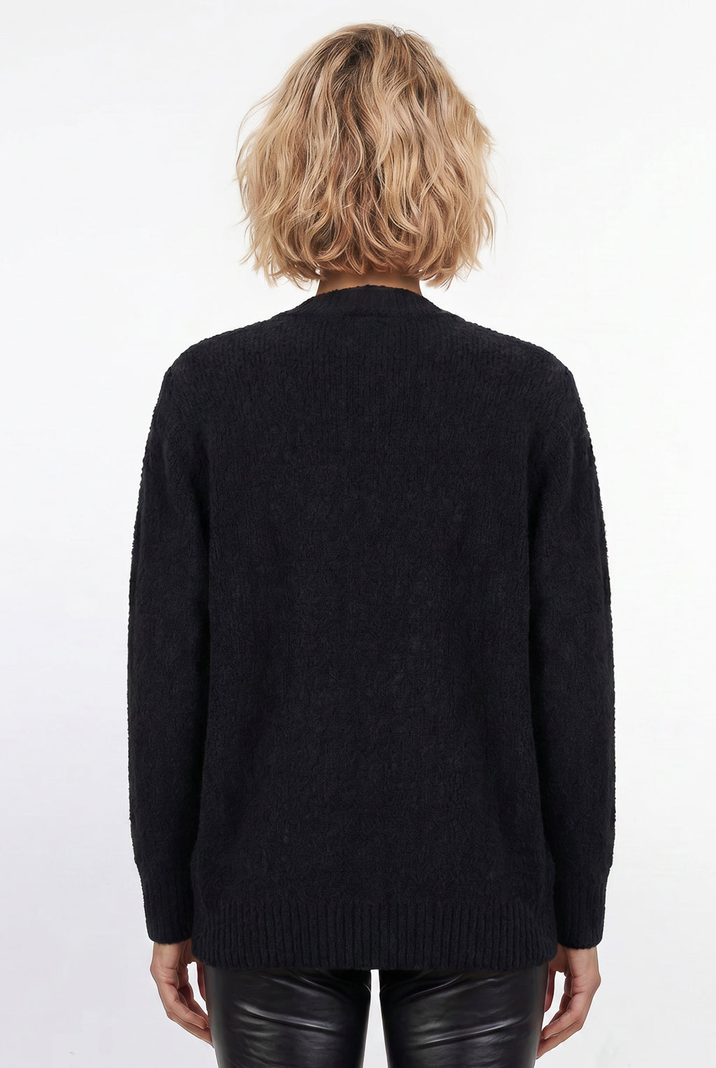 Cardigan longo feminino tricot com bolso 61290