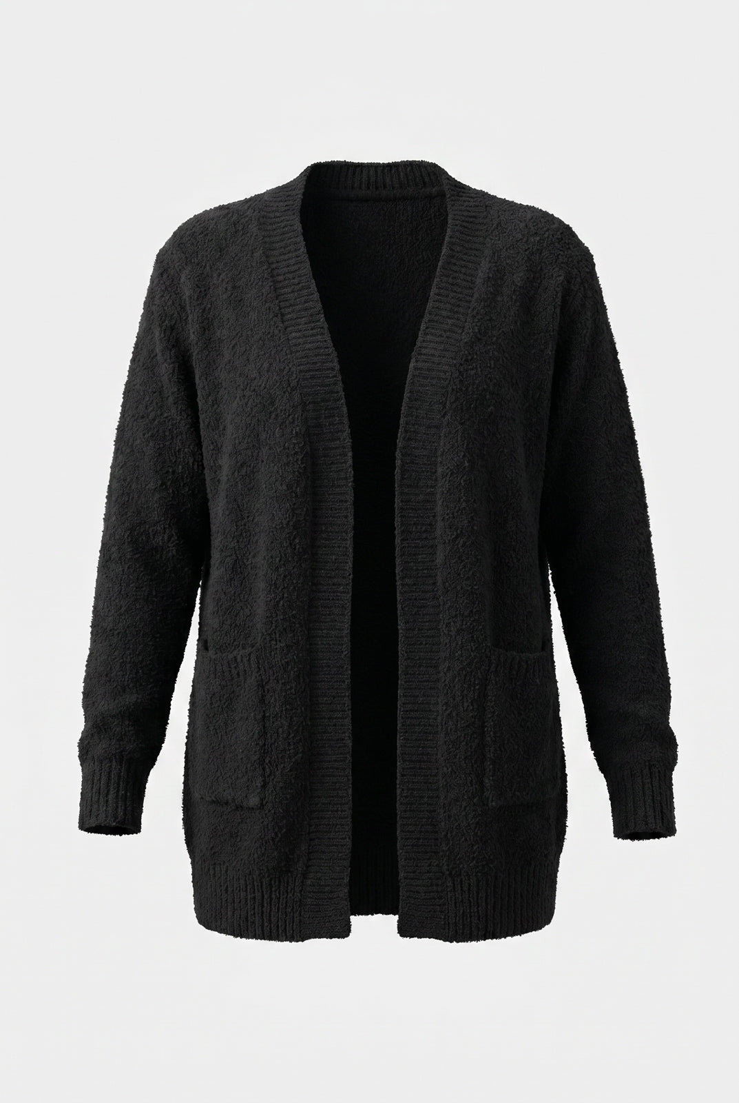 Cardigan longo feminino tricot com bolso 61290
