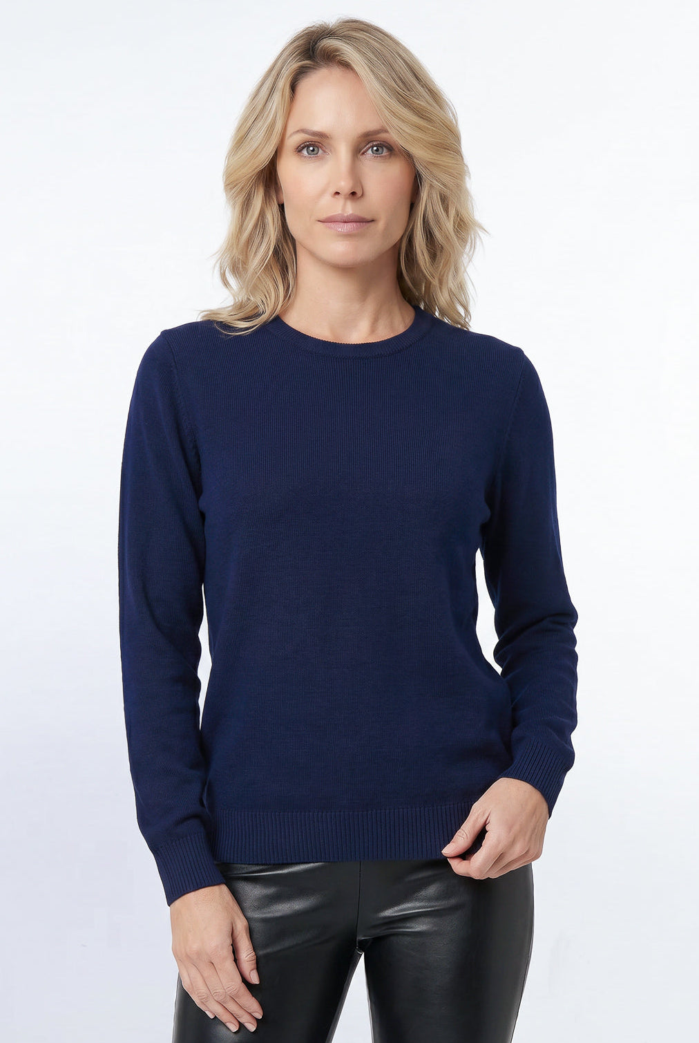 Blusa feminina malha básica gola redonda 61319