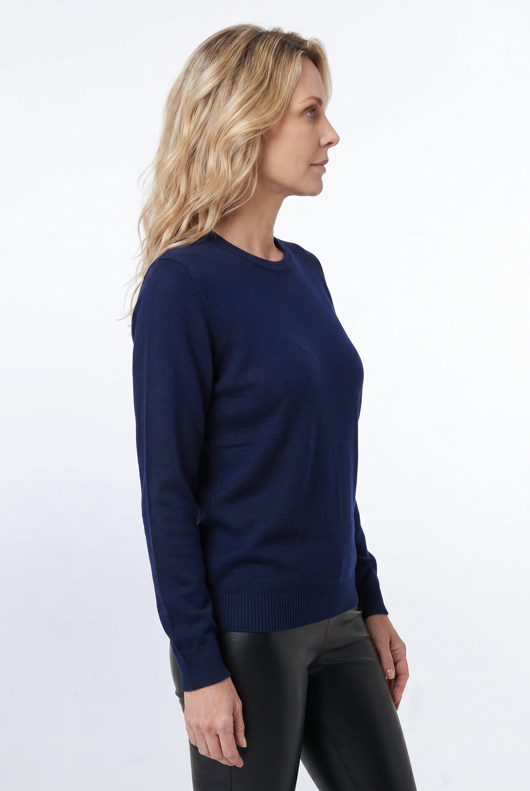 Blusa feminina malha básica gola redonda 61319