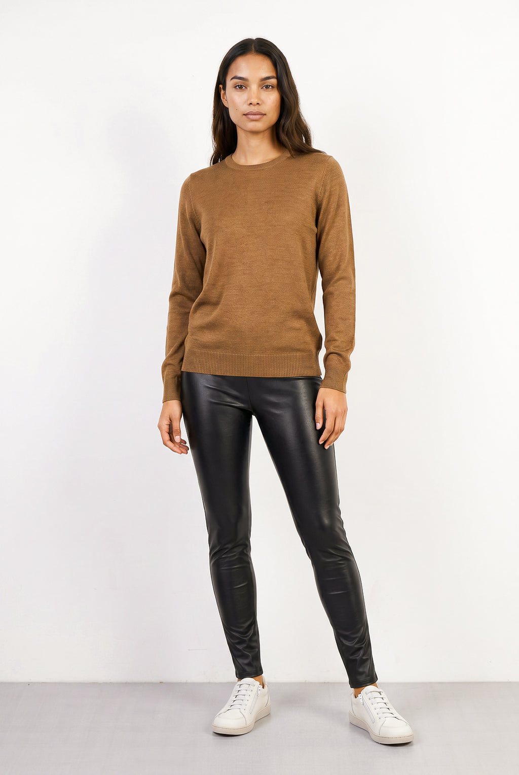 Blusa feminina malha básica gola redonda 61319