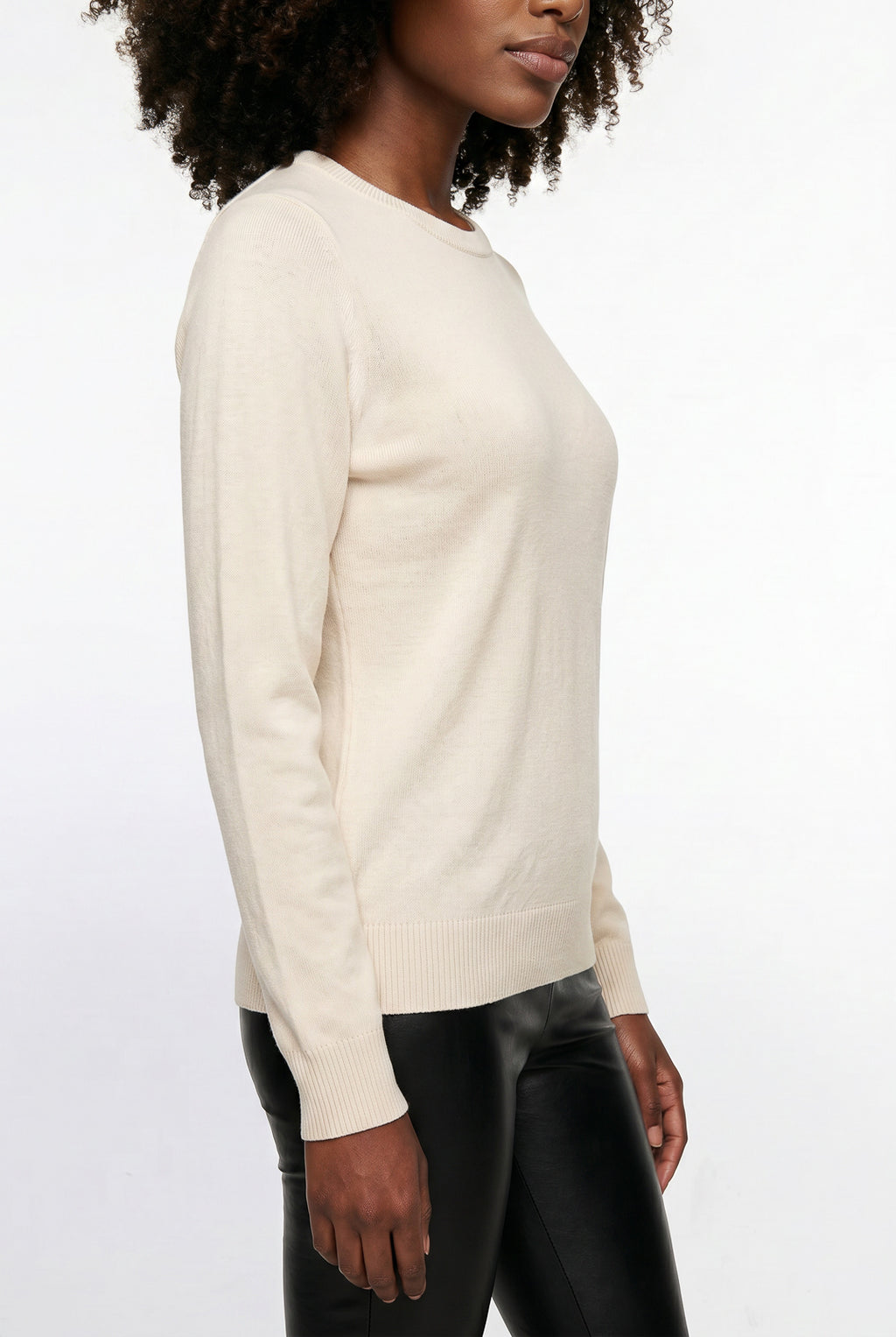 Blusa feminina malha básica gola redonda 61319