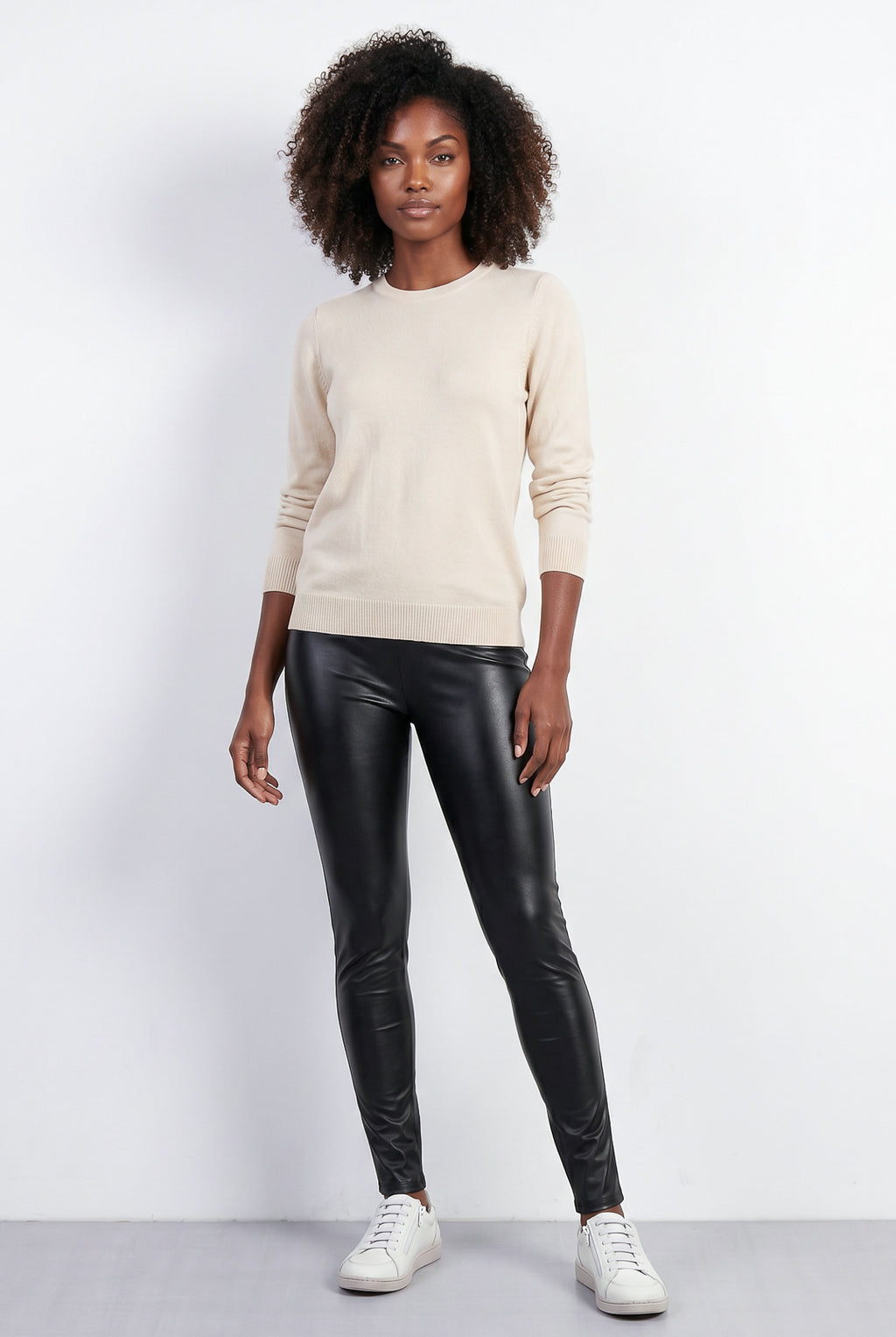 Blusa feminina malha básica gola redonda 61319