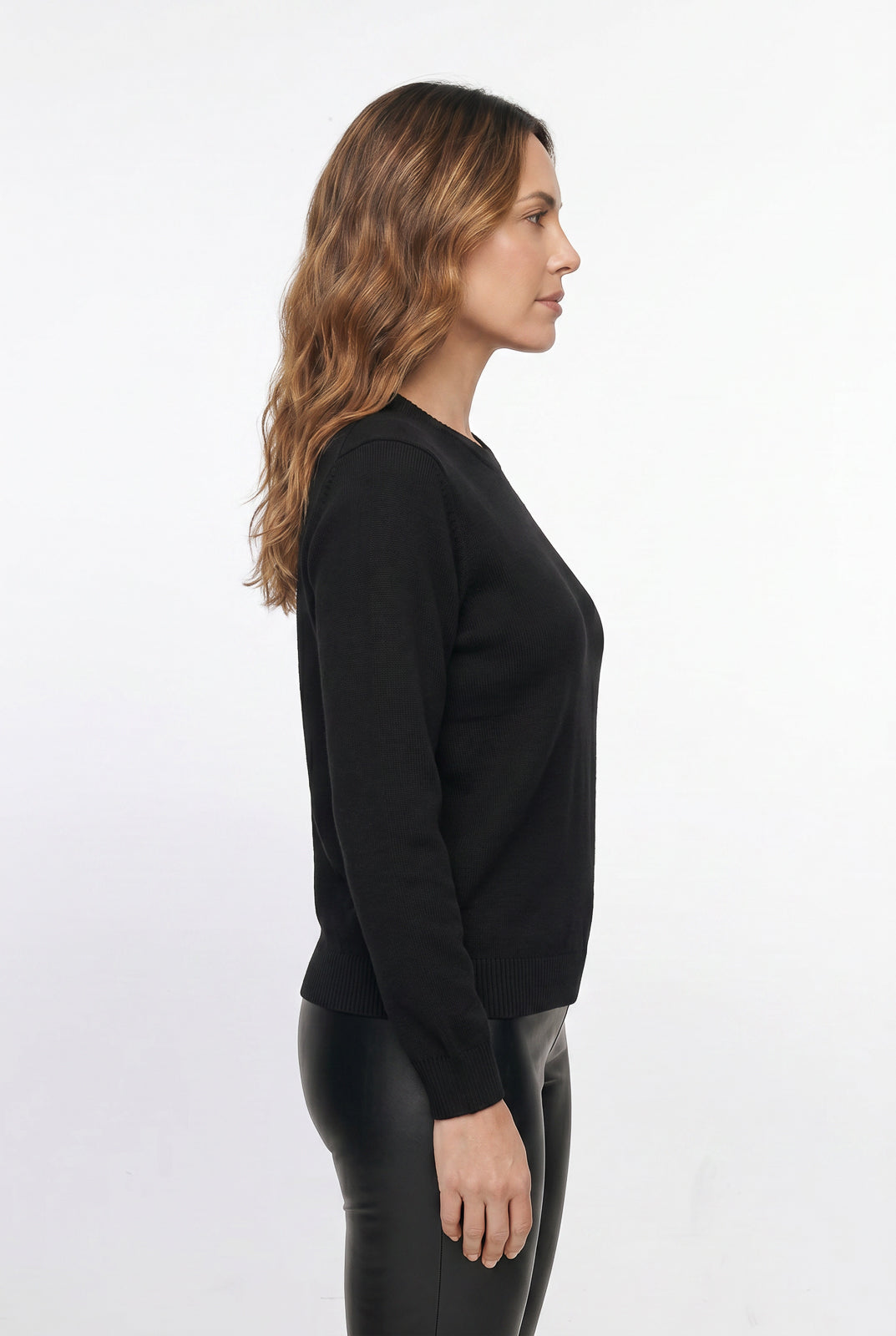 Blusa feminina malha básica gola redonda 61319