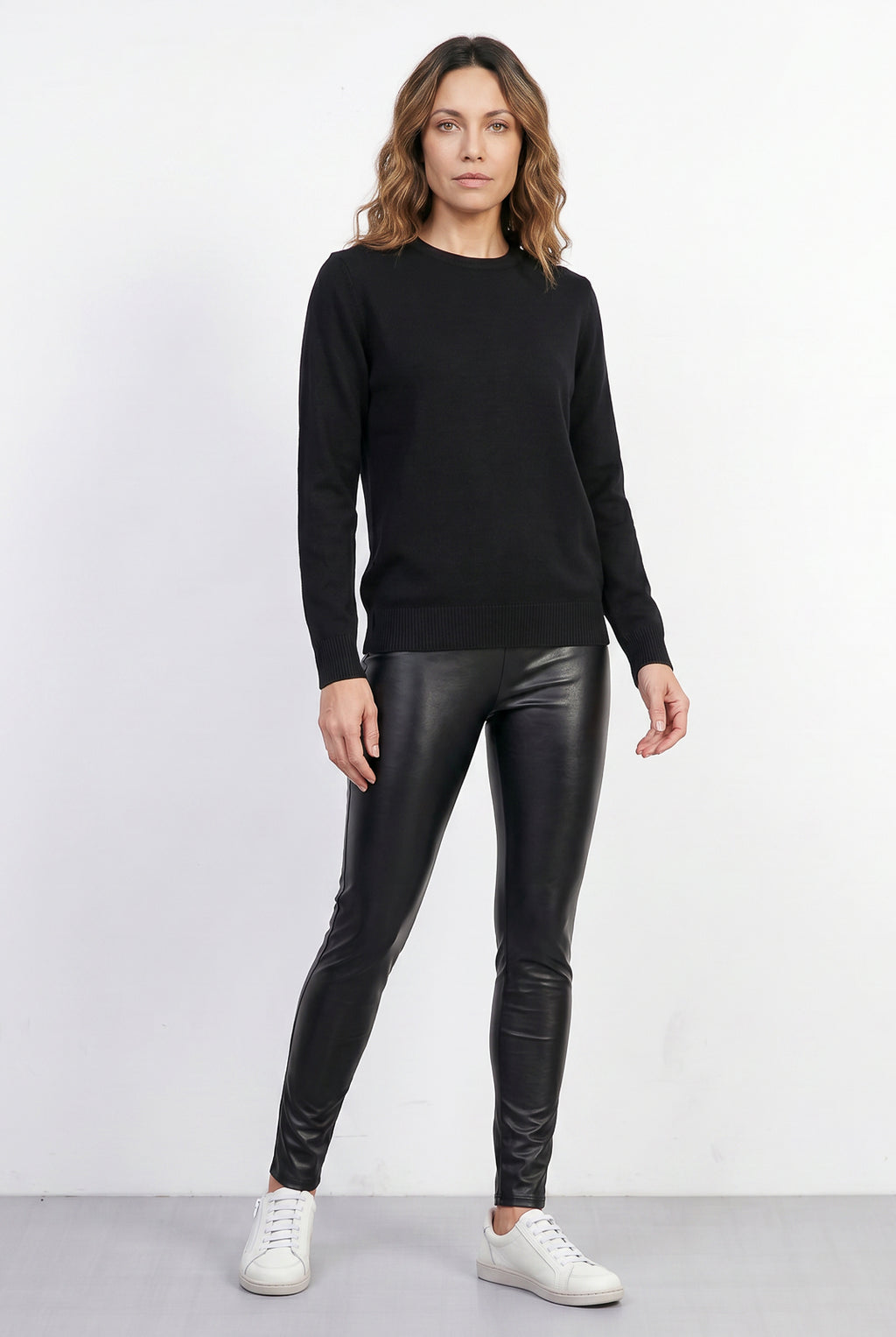 Blusa feminina malha básica gola redonda 61319