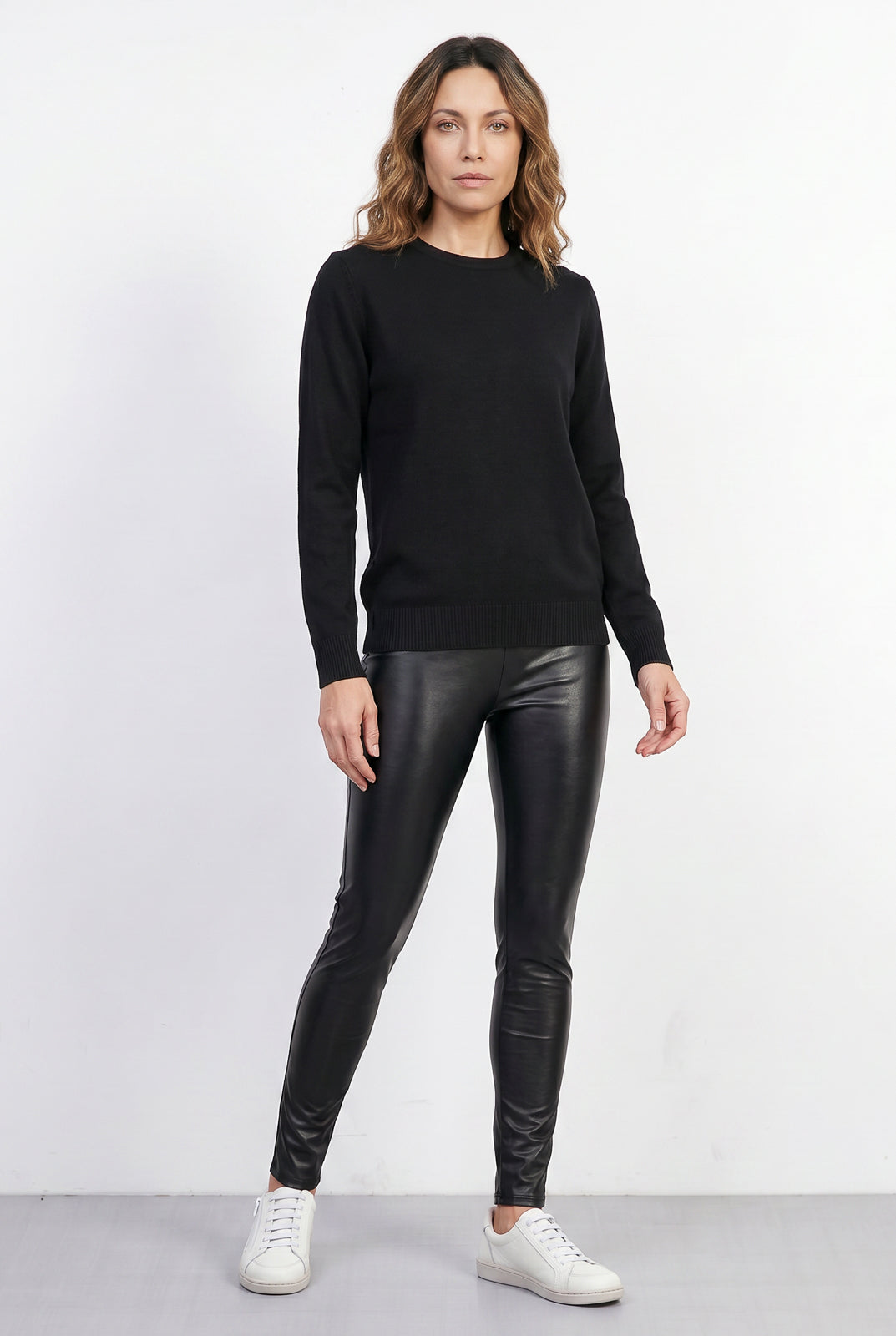 Blusa feminina malha básica gola redonda 61319