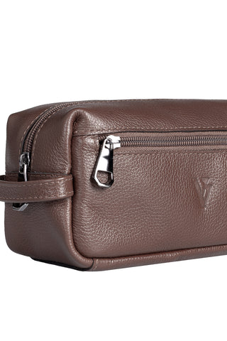 Necessaire masculina em couro floater Daily 10x20x8cm