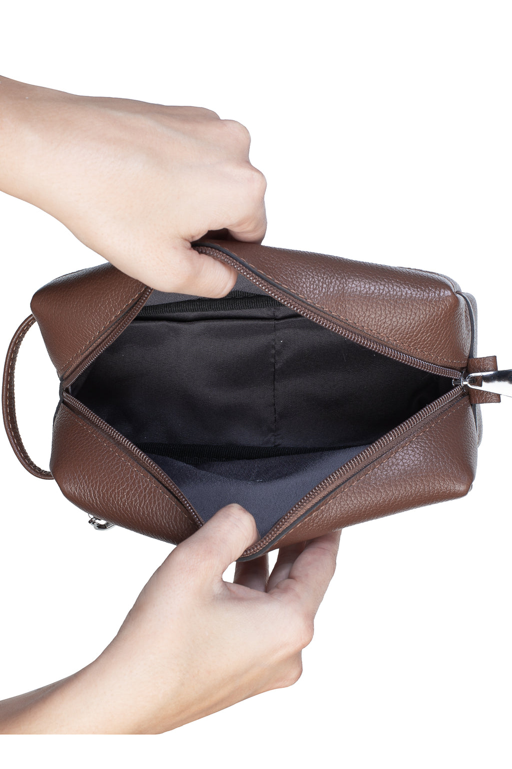 Necessaire masculina em couro floater Daily 10x20x8cm - Enluaze