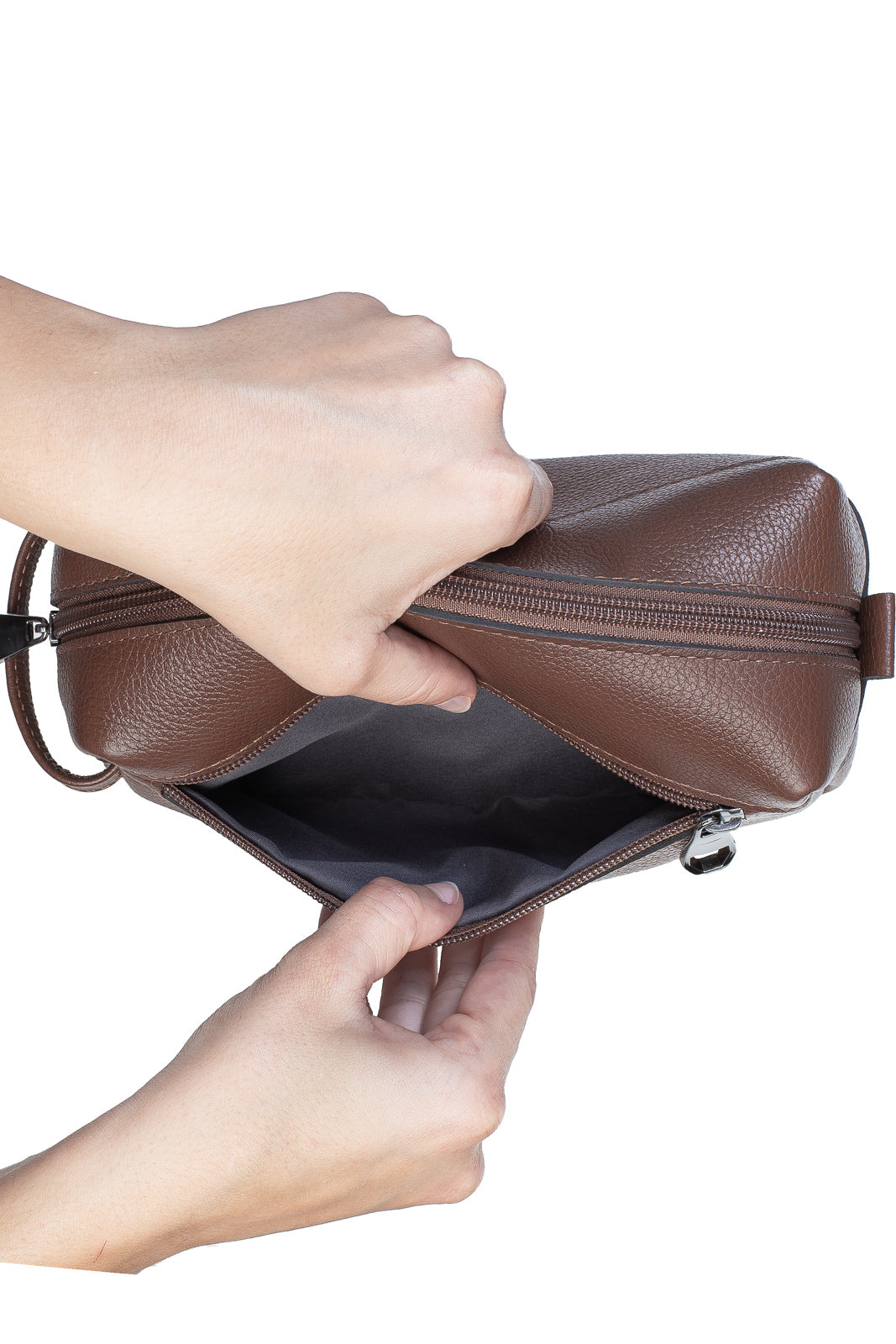 Necessaire masculina em couro floater Daily 10x20x8cm - Enluaze