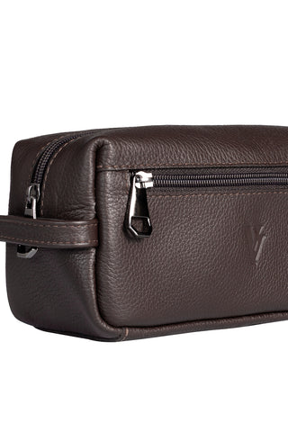 Necessaire masculina em couro floater Daily 10x20x8cm